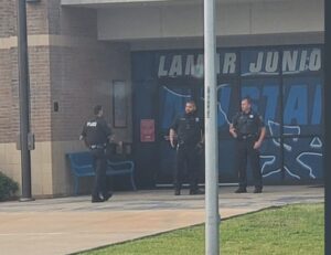 Lockdown at Lamar High School and Lamar Junior High on Monday 