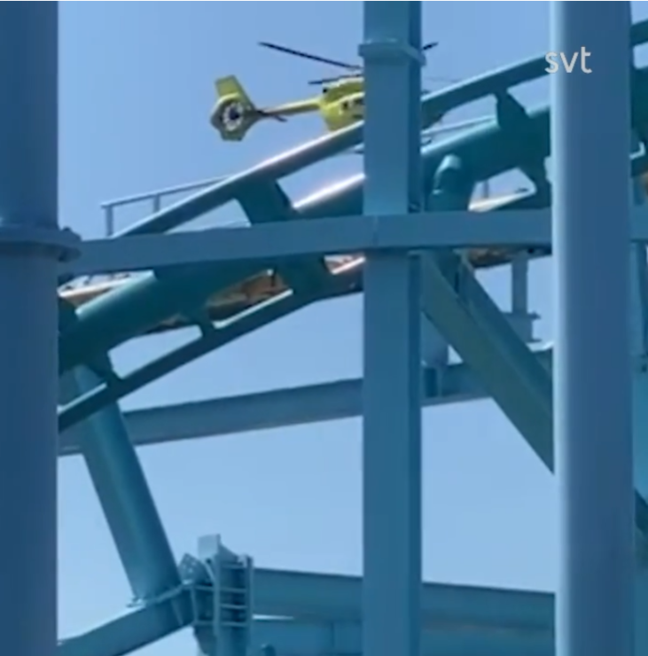 Gröna lund olycka video leaked, Roller coaster accident in the city of Gröna Lund