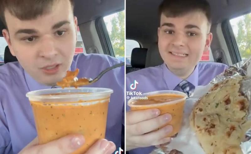 US Man Tries Butter Chicken And Naan For The First Time, Watch His Reaction