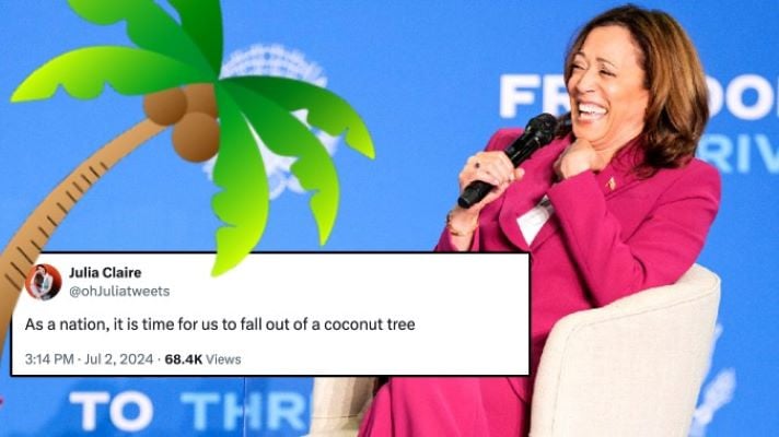 Following Biden's endorsement, Kamala Harris embraces the viral 'Coconut Tree' meme