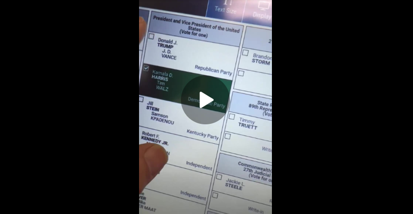 Video Captures Laurel County Voter Unable to Select Trump’s Name on Voting Machine