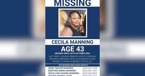 Cecilia Manning Missing; Is Cecilia Manning Found Yet? Missing Dillon Grandmother Found In Marlboro County After Collision In Hidden Ditch